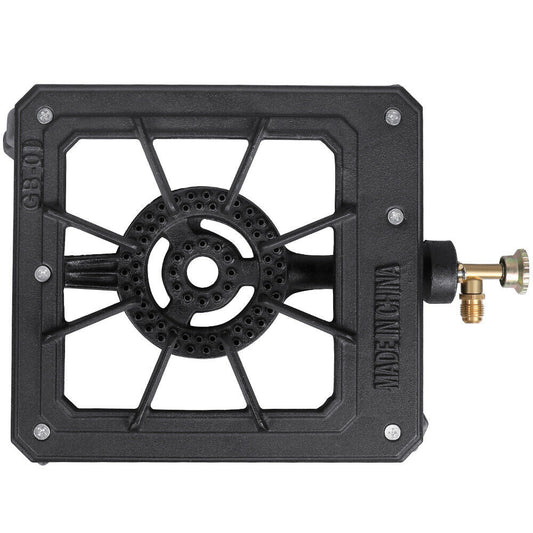 Camping Stove Cast Iron Burner Single Portable Outdoor Propane Gas BBQ Cooker
