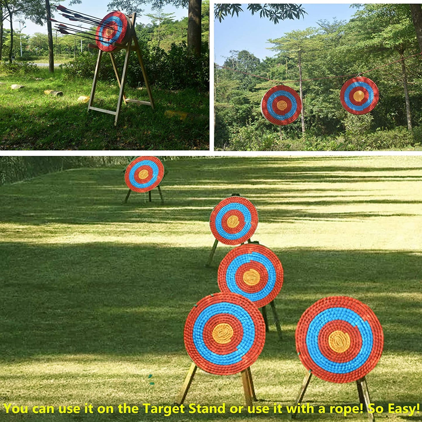 Archery Target Traditional Hand-Made Straw Arrow Target For Recurve Bow Longbow or Compound Bow