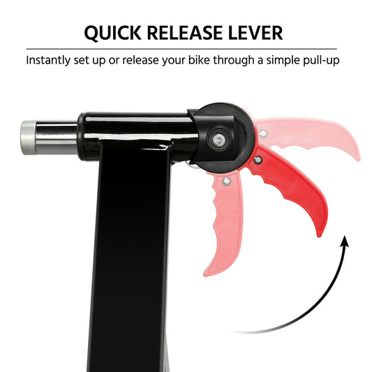 Bike Trainer Stand Magnetic Bike Trainer w/6 speed Level for Indoor stationary Exercise, Black