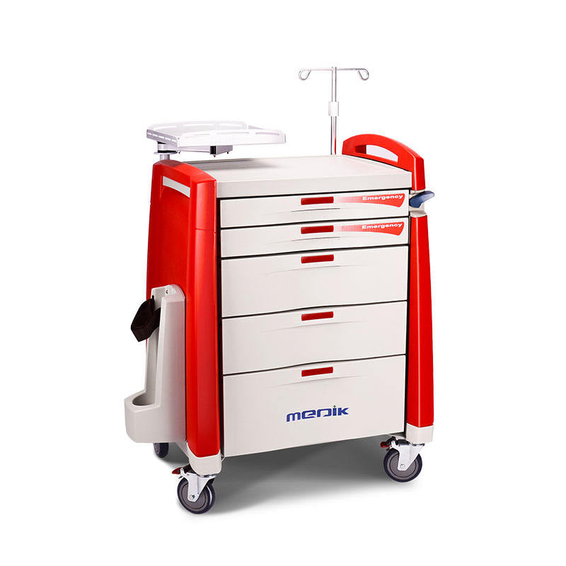 Medical Crash Cart Mobile Medical Emergency ABS Plastic