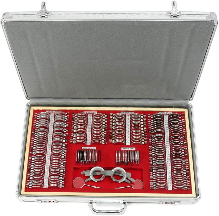 Optical Trial Lens Set I Metal Rim Optometry Kit Case