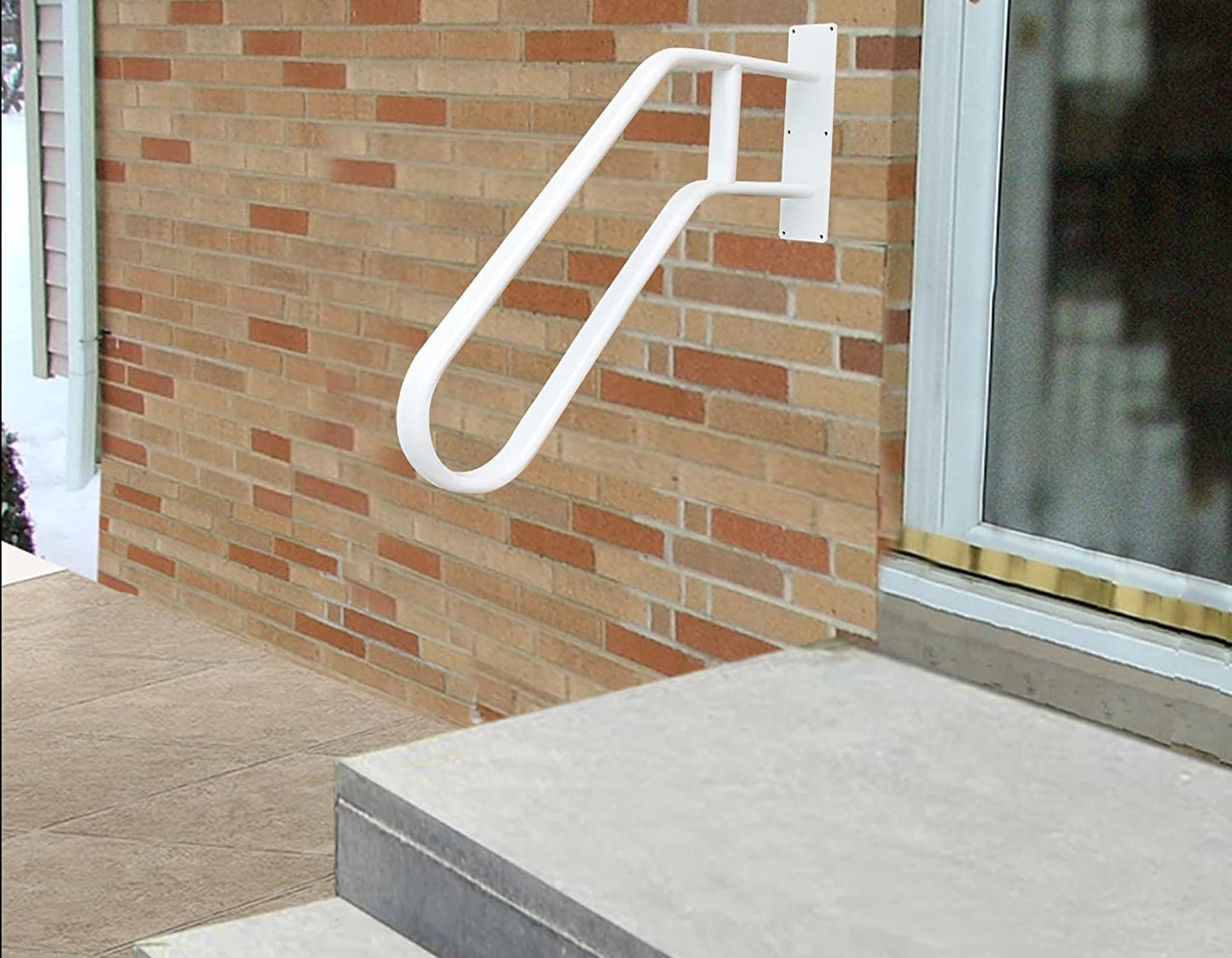 Outdoor staircase railing Handrail Wall Mount Matte Black