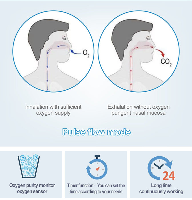 Portable 1L-3L Continuous Flow/1L-3L Pulse Flow Oxygen