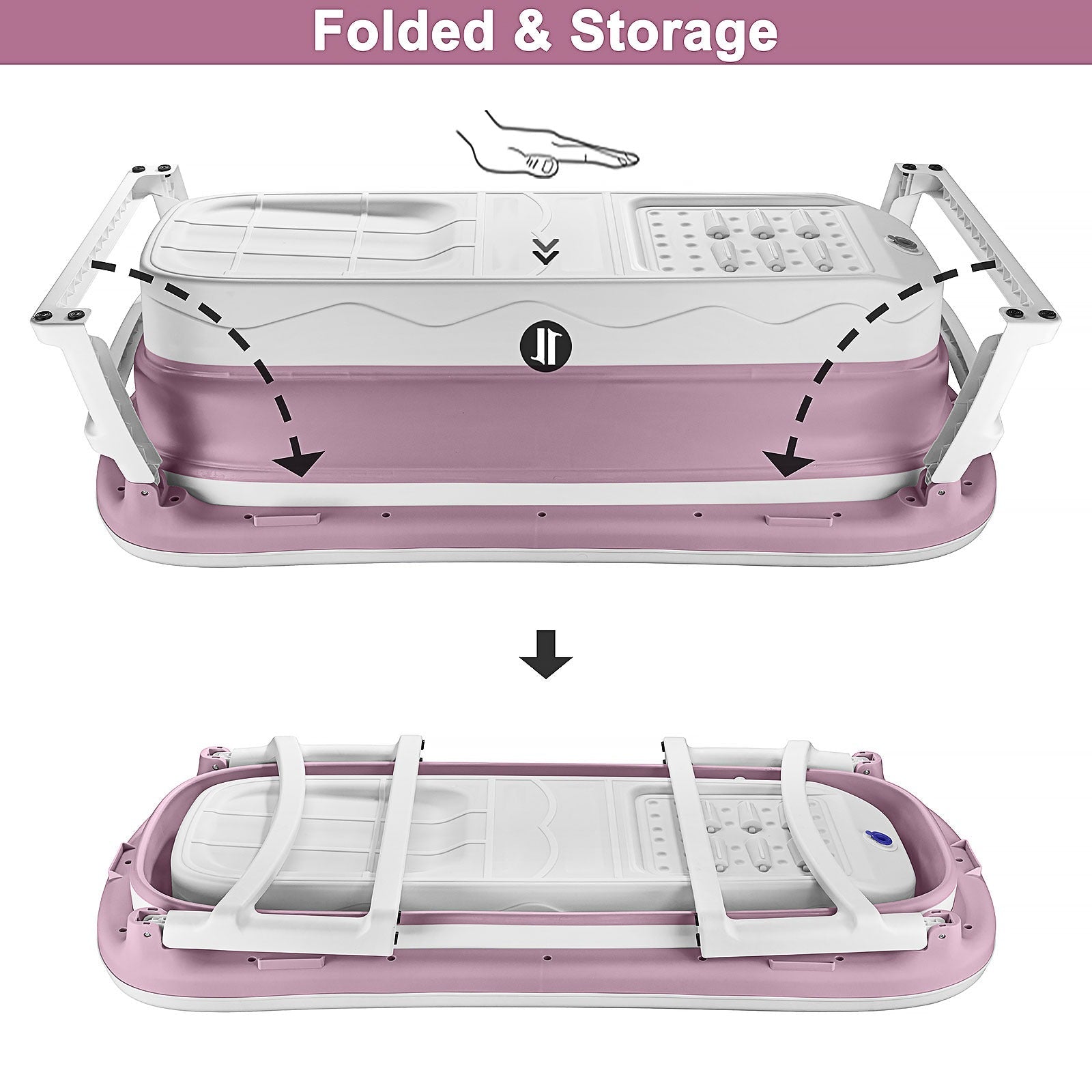 Portable Foldable Bathtub For Adults Children 54 - 54 inches