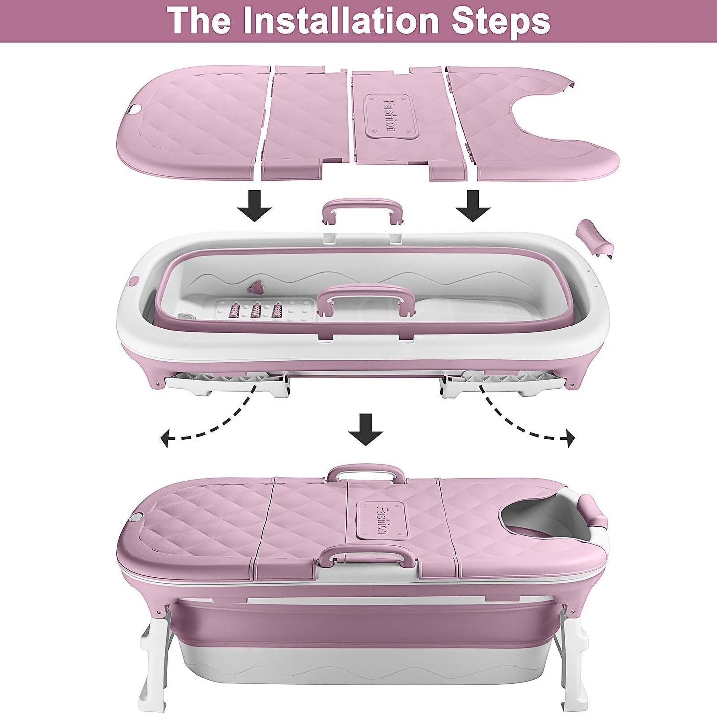 Portable Foldable Bathtub For Adults Children 54 - 54 inches