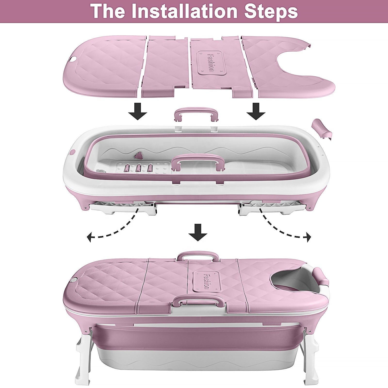 Portable Foldable Bathtub For Adults Children 54 - 54 inches