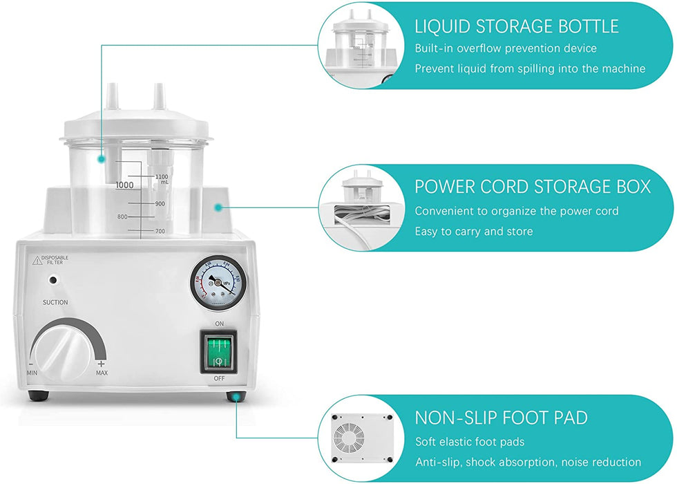 Portable Sꭒ𝚌tion Machine Oil-Free Sꭒ𝚌tion Help Device for
