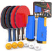 Professional Ping Pong Paddle Set with Retractable Net