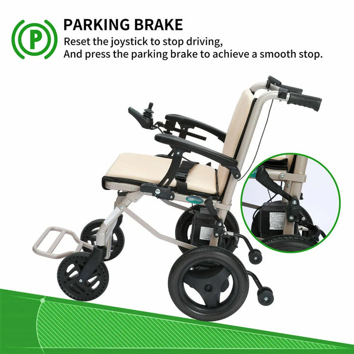 Meubon Electric Lightweight Folding Motorized Power Wheelchair I Your Essential Medical Mobility Aid I Model MB3321447