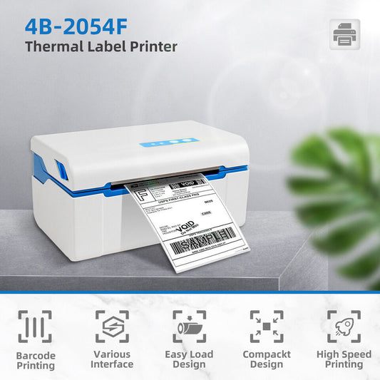Efficient Shipping Label Printer I Direct Thermal Barcode Printer with 500 Labels Included