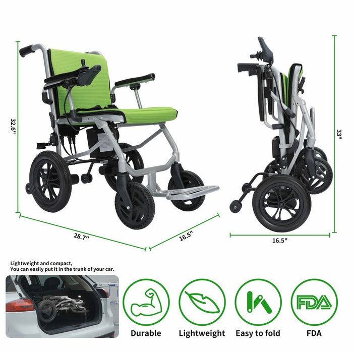 Meubon Folding Lightweight Electric Power Wheelchair I Your Ultimate Motorized Mobility Aid I Model MD3234N