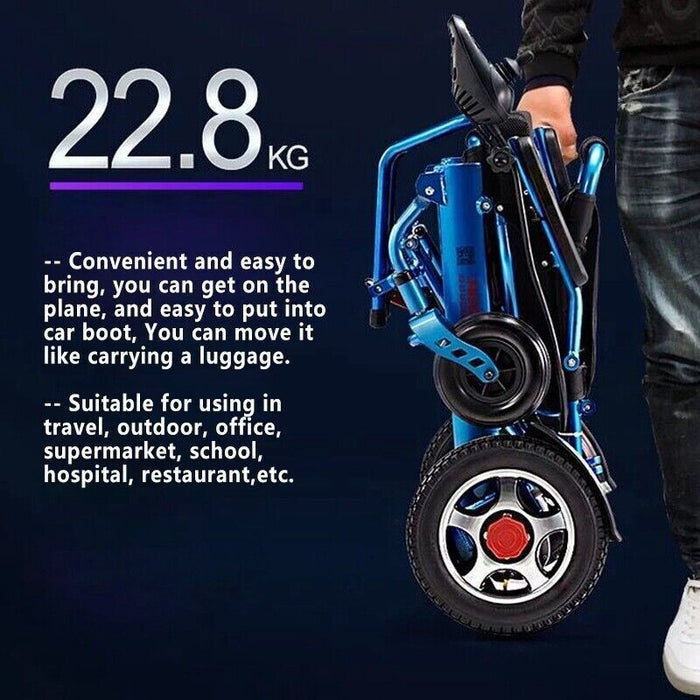 Folding Electric Powered Mobility Wheelchair: Lightweight Motorized Wheel Chair for Enhanced Freedom