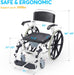 Shower Wheelchair Bedside Commode Rolling Shower and Commode