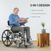 Shower Wheelchair Bedside Commode Rolling Shower and Commode