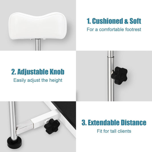 Complete Pedicure Station: Nail Tech Stool, Foot Bath, Salon Spa - Beauty Supply Essential