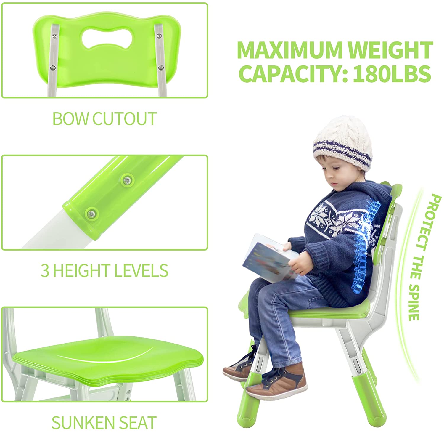 Toddler Table and Chairs Set Height-Adjustable Scrubtable