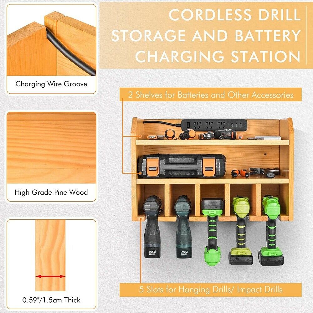 Tools Storage Cordless Drill Organizer Storage Wall Mount