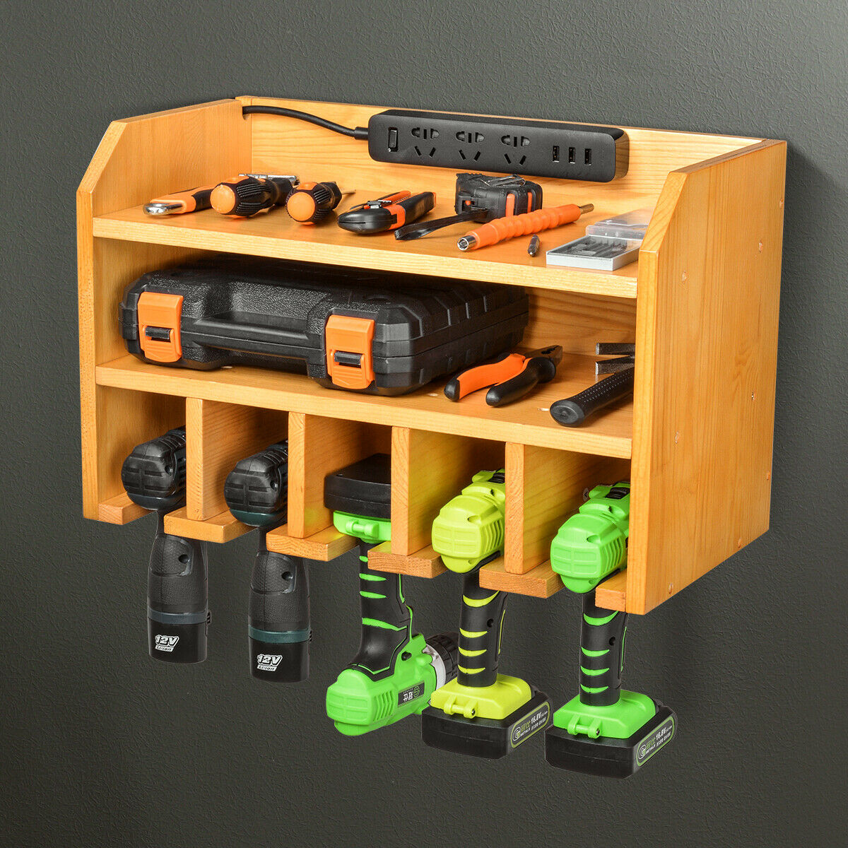 Tools Storage Cordless Drill Organizer Storage Wall Mount